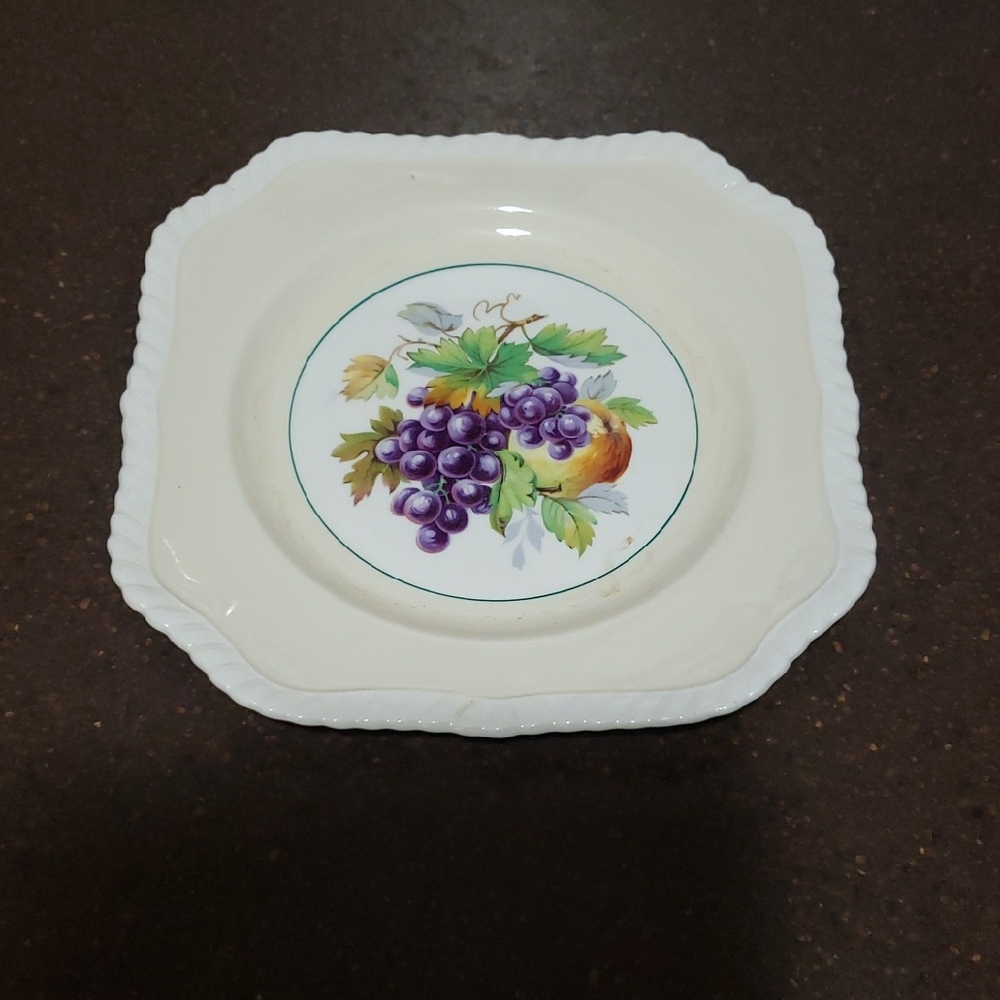 Johnson Bros Old English Fruit Patterned Plate Made in England Square Wall.
